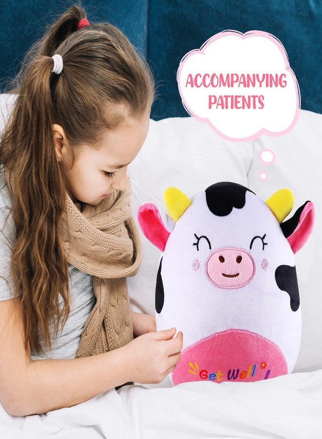 ZJoey Get Well Soon Gift Cat Plush Cow Stuffed Animal Hug Pillow Sympathy Gift Get Well Toy Gifts for Kids Boys Girls Women(Cow) - Image 3